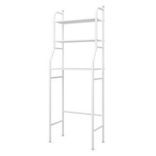 JLIFE 浴室Morri Steel 3層大容量收納馬桶置物架, 白色