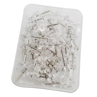 Madakkumi 透明圖釘 文件固定釘, 50入, 1個