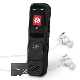 아이리버 블루투스 MP3 플레이어 + 마이크로 SD 카드 32GB + 파이널 오디오 이어폰 세트, T80(MP3), ICP-AT2000(이어폰), 블랙(MP3)