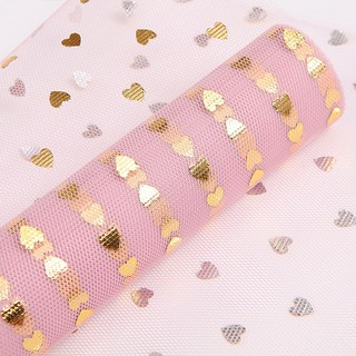 Maket Gamseong 花束包裝網紗, 愛心粉, 2個