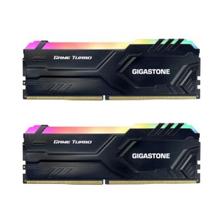 GIGASTONE 立達 GAME TURBO RGB 電競超頻 桌上型記憶體 PC專用 8GB 黑色, 2個, DDR4‐3200‐8U‐2‐GST‐RGB‐GameTurbo‐Black