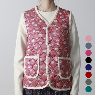 Anna&Co 復古花卉鋪棉背心