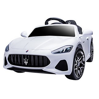CHING-CHING 親親 瑪莎拉蒂MY18 兒童電動車, LED前後車燈, 後雙驅動避震, 雙開門安全鎖, 附安全帶, 有音樂/喇叭/USB/MP3, 1個, 白色