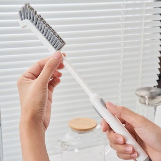 리빙망고 길이조절 싱크대 배수구 틈새브러쉬 청소솔, 그레이, 1개
