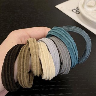 獨特簡約直線大腸髮圈10件組 (顏色隨機)