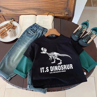 HARAROI 男童恐龍長袖T恤