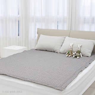 한일생활건강 잠꾸러기 워셔블 온수매트 리모컨형 그레이, 더블(145  x 195 cm)