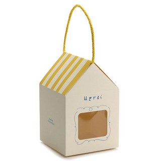 印地K 陽光滿溢房屋造型盒, 黃色, 10個