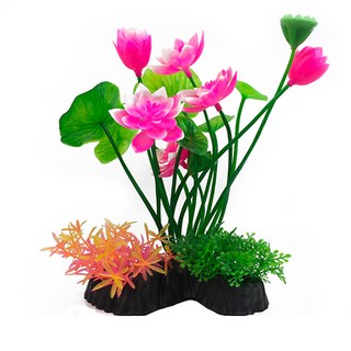 Open Space 水族箱人造水草 魚缸裝飾 紅蓮 T811-F, 1個