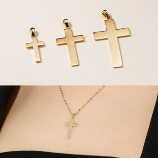 森美珠寶 女用 14K 黃金日常十字架墜飾