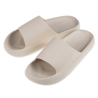 BASE ALPHA ESSENTIALS eva 氣墊室內拖鞋，輕便厚底, 米黃色, 250mm, 1雙