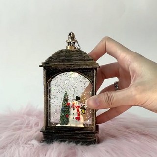 [모리앤] 크리스마스 오르골 스노우볼 스노우 워터볼 무드등_눈사람, 눈사람, 7 x 13.5 x 4 cm