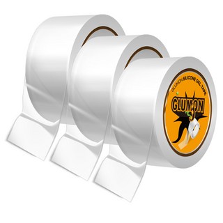 Gluemon 無痕超強力矽膠透明凝膠奈米雙面膠帶 40mm x 2m, 3個
