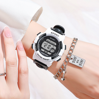 Soyo Sanghoe 粉彩手腕電子運動手錶, 黑色, 1個