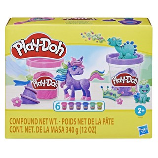 Hasbro 孩之寶 Play-Doh 培樂多 金屬色6罐黏土組, 混和顏色, 340g, 1盒