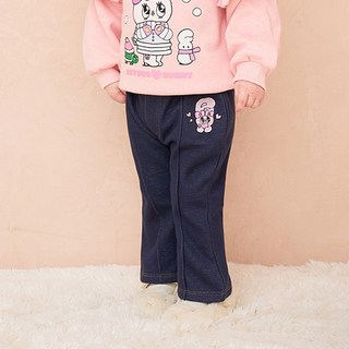 milkmile Esther Bunny 幼兒用愛心斜紋超刷毛褲