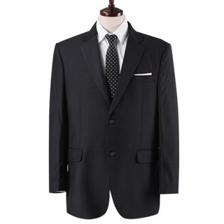 JEJE HOMME 男款啞光黑色兩粒扣大尺碼西裝外套 BSG02