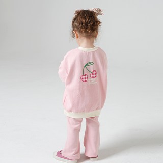 KIDSCOMO 女童款櫻桃環上下套裝
