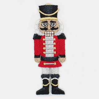 卡通人物刺繡貼片 士兵2 33 x 88 mm, 混合色, 1個