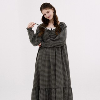 DOSSY 女性柔霧絲滑長袖連身睡裙