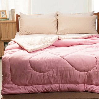 Carolan 撞色系列 可水洗羽絲絨被組 台灣製