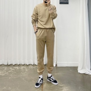 ADORE CLASSIC 素色衛衣長袖T恤+鬆緊帶長褲運動套裝