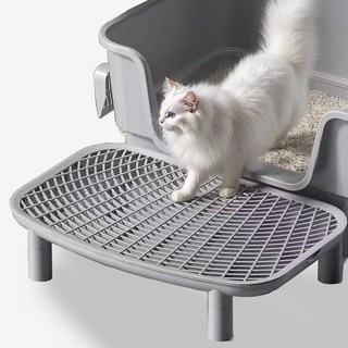 티유 높이조절 사막화방지 고양이 화장실 모래발판, 그레이, 1개