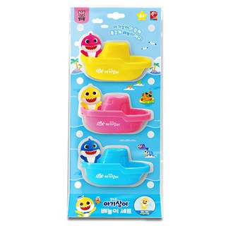 PINOCCHIO 兒童用 鯊魚寶寶 船隻沐浴玩具組, 1組, 混色