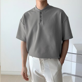 DANGOON 男款 Roy 亨利領抗皺短袖T恤