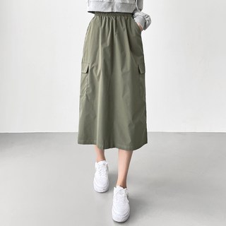 jalbba jean 女款 West 輕薄尼龍工裝長裙