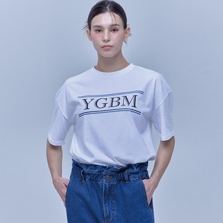 YGBM 女款經典Logo字樣T恤 Y21YTS001