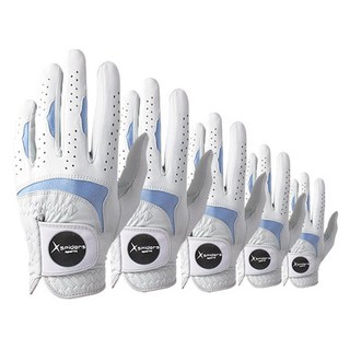 X-蜘蛛 男士羊皮高爾夫左手手套, 5個, 白色的