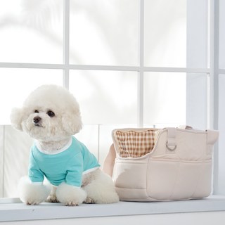 REDPUPPY 寵物 Dingo Pleats 外出提籠, 1個, 牛奶象牙白