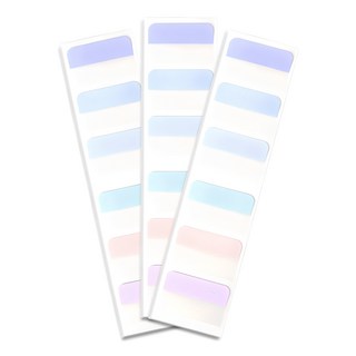 Super Sam 照片小卡整理 粉彩索引貼紙, 10入, 3個