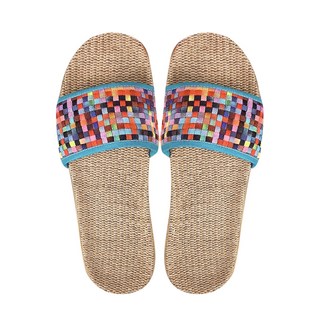 The Living 女款 Ins風編織圖案室內拖鞋