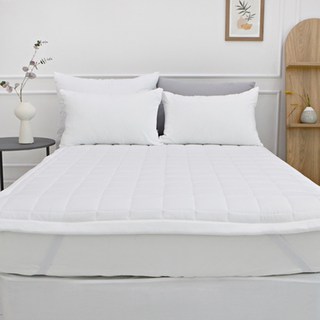 Beau Monde 柔軟洗滌法蘭絨床墊, 白色, 1個