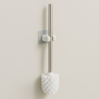 위더스욕실용품 스테인리스 변기솔 + 후크홀더 세트, 화이트, 1세트