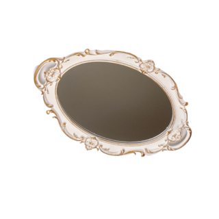 OfMIN 橢圓復古古典托盤, 白金色