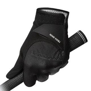 TECH SKIN Rainflex 高爾夫防雨手套 左手用, 黑色, 1個