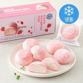 연세우유 아이스 딸기 우유크림떡 (냉동), 55g, 1개, 6개입