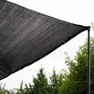 IDOOGEN 遮光網 遮陽網 Sun Shade 98% 雙層編織 四邊車縫, 黑色