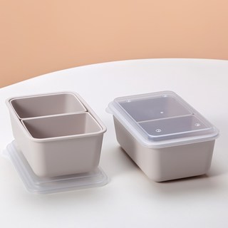 아띠홈 밀프렙 나눔 1단 도시락, 크림, 2개