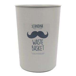 SHABATH Scandina 圓形開口式垃圾桶, 北歐風格, 無蓋, 12L, 灰色