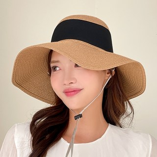 DeepTalk 草編藤織緞帶漁夫帽 SB23