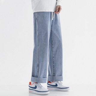 男士四季鬆緊腰寬版牛仔褲 PDS209