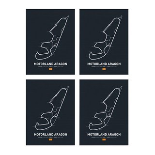 積木超市 賽車跑道海報 TYPE9 4入