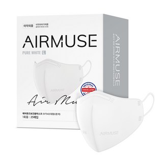 AIRMUSE 多色鳥嘴型口罩 KF94 L號, 白色, 25片, 1盒