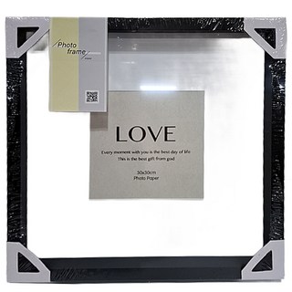 STYLE_G時代家居 北歐簡約風格黑30X30CM相框，簡約設計，適用於各種尺寸照片，提升居家品味, 1入