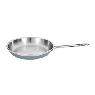 cookever 電磁爐適用單柄3層不鏽鋼平底鍋 灰色, 24cm, 1個