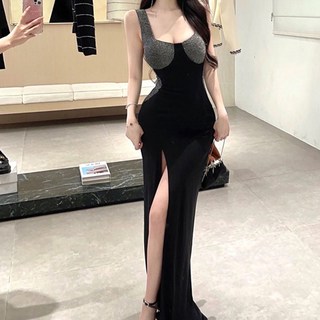 ViVEMO 閃亮性感胸部開衩派對晚宴禮服 11034